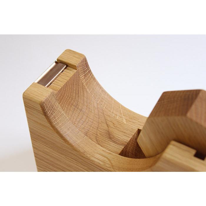 オークヴィレッジ テープカッター 大 ナチュラル | 無塗装 国産 オークビレッジ テープ台 木製 シンプル 安心 おすすめ 人気 おしゃれ プレゼント ギフトセット |  | 02