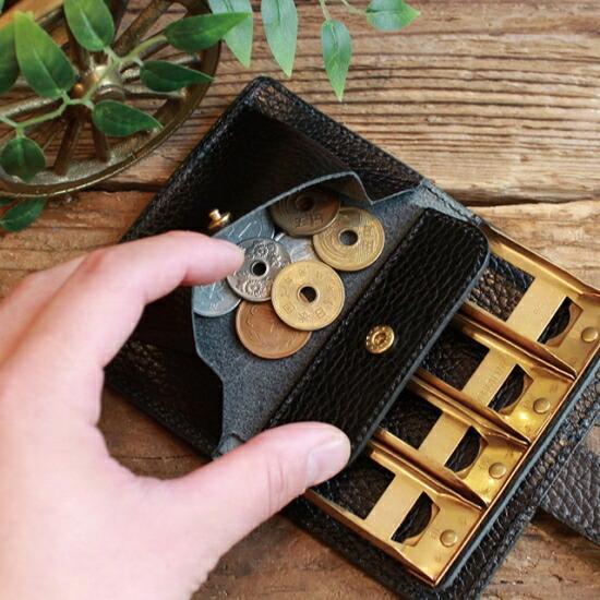 LITSTA リティスタ Coin Wallet 2 金具ゴールド Pure Black ピュア