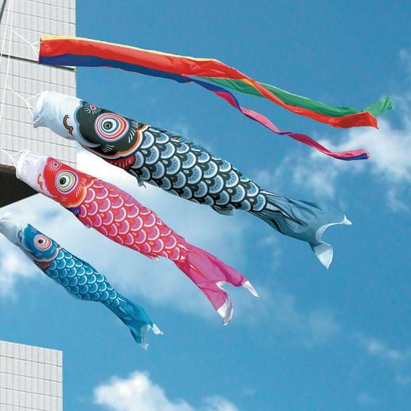 お庭鯉のぼり　にわデコ 楽天市場】こいのぼり にわデコ にぎやか鯉 1.5m 8点 にわ