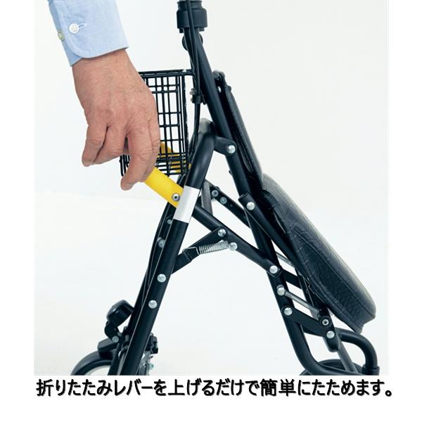 シルバーカー テノール EVO クロコダイルBK 男性向 島製作所