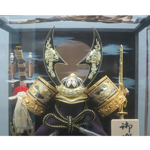展示品限り】五月人形兜鍬形ケース飾り※閉店セールK40