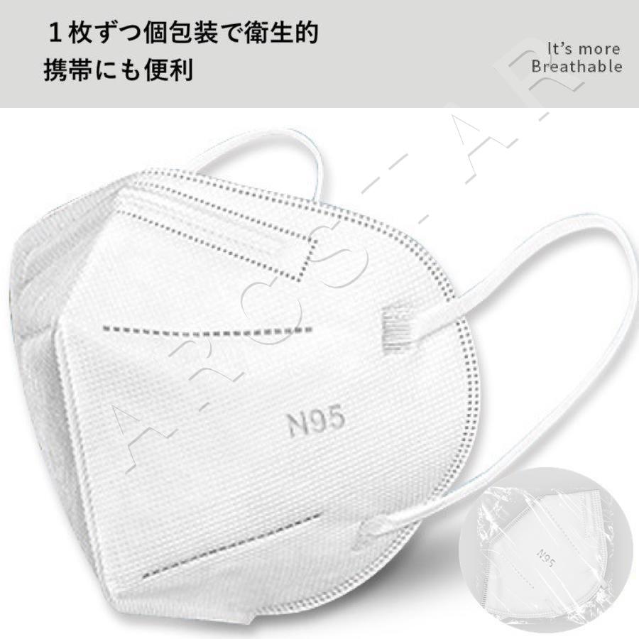 N95 マスク 医療用 n95マスク 相当 40枚 FFP2 FFP3 NIOSH 耳掛け 個包装 不織布 コロナ｜arcstar｜04