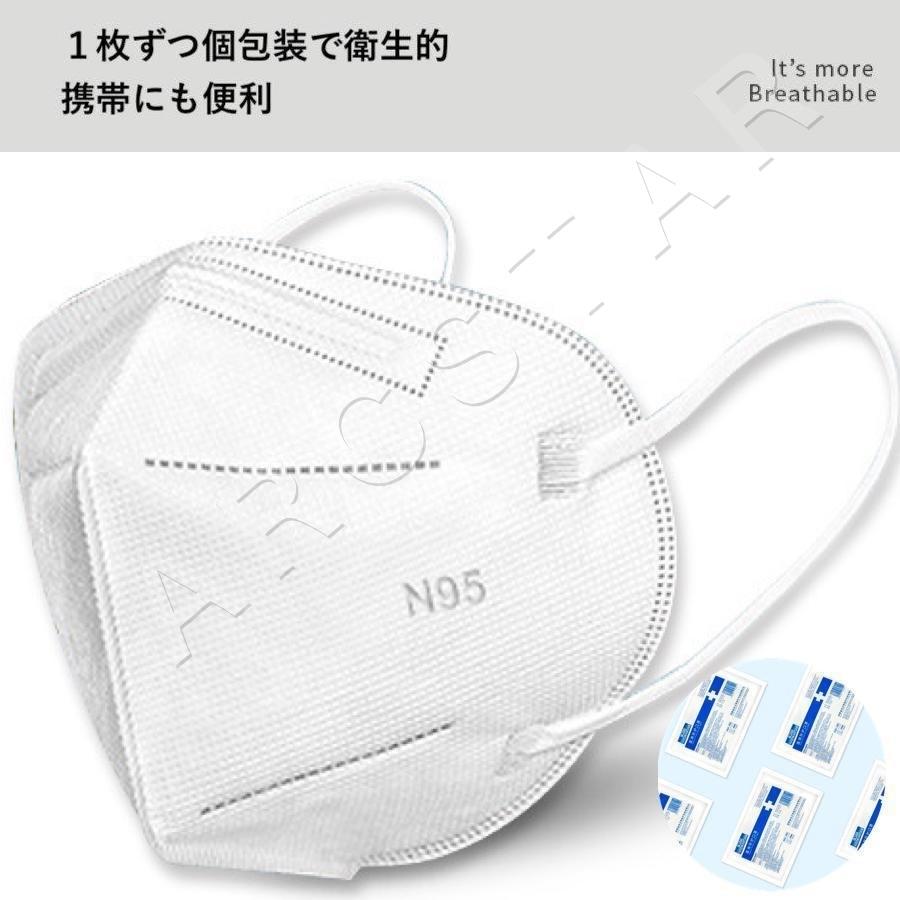 N95 マスク 医療用 n95マスク 相当 50枚 FFP2 FFP3 NIOSH 耳掛け 個包装 不織布 コロナ｜arcstar｜08