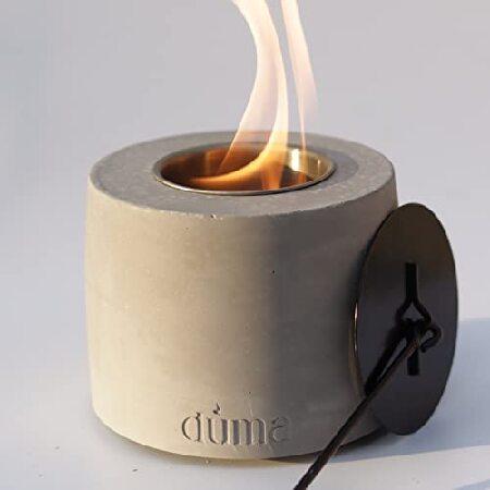 海外の商品を全国送料無料でお届け致します。Duma Pit - Concrete Tabletop Fireplace Ethanol Fire Portable Mini for Patio with Extinguisher Indoor Outdoor Use Smores Maker Table Top Decor Bowl, Da
