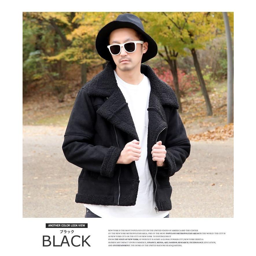 Revo. SALE フェイクムートン ダブル ライダース ジャケット メンズ 裏