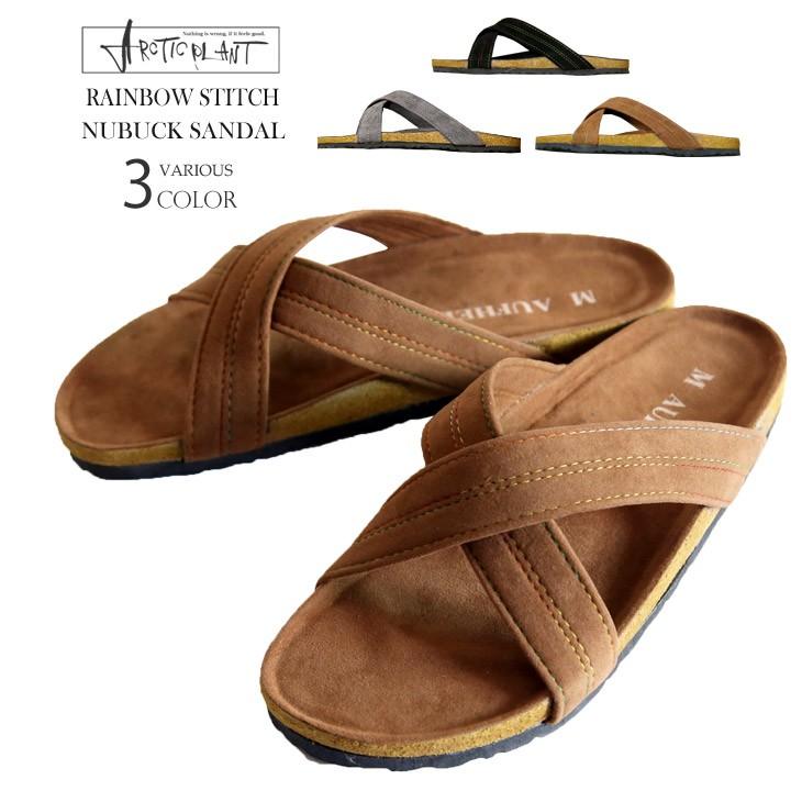 サンダル メンズ フェイクスエード レザー クロスベルト コンフォート コルク 年モデル 夏 ブラック グレー ベージュ M 26cm L 27cm Arcticplant 通販 Yahoo ショッピング