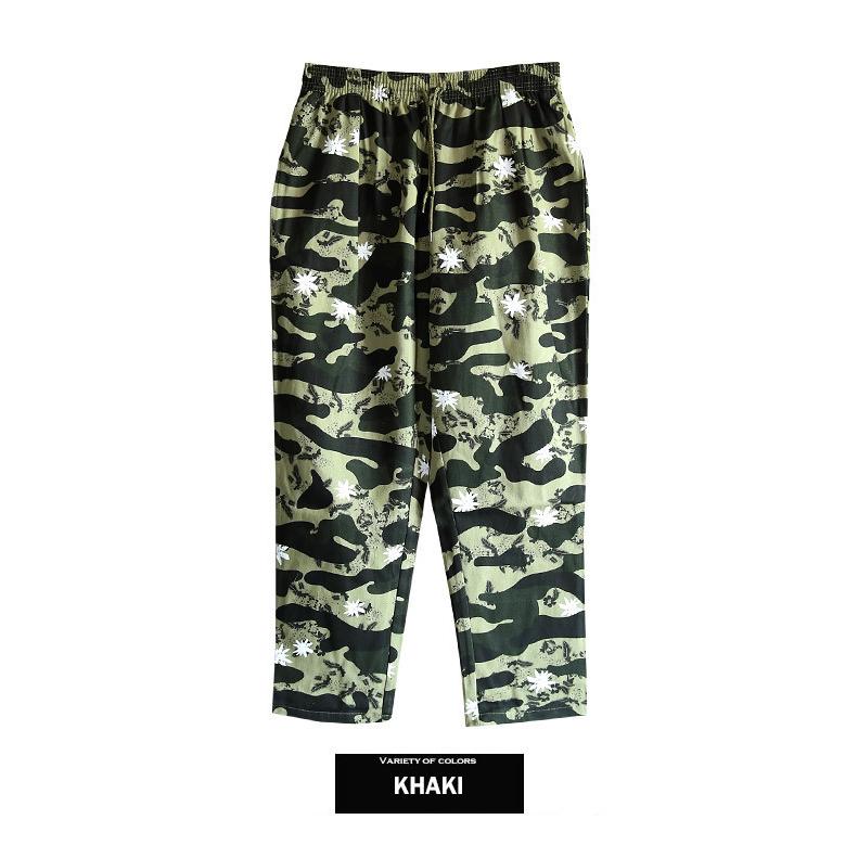 シェフパンツ メンズ リーフツリー カモフラージュ 柄 タック ワイド