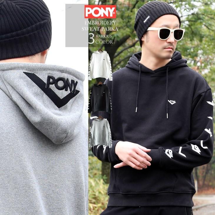 Pony パーカー メンズ ブランドロゴ 刺繍 プリント スウェット ホワイト 白 グレー ブラック 黒 M L Xl 春 春夏 600 Arcticplant 通販 Yahoo ショッピング