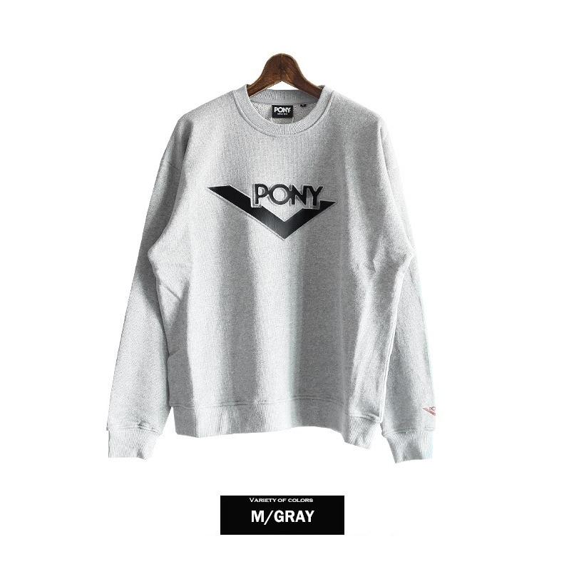 PONY（ポニー） トレーナー メンズ ブランド エンボス加工 ロゴ