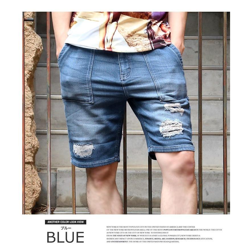 特売 メンズ ブルー ショーツ デニム ショートパンツ Met It S ズボン パンツ