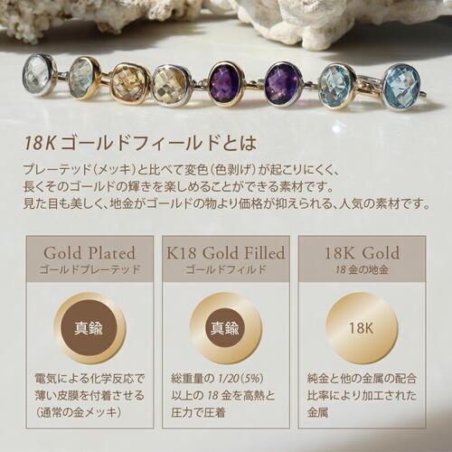 ☆MARIQUA マリカ 天然石 ビジュー リング 指輪 シルバー 18K ゴールド