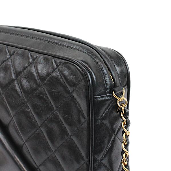 CHANEL シャネル ラムスキン ゴールド金具 ブラック 黒 マトラッセ