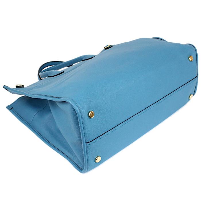 GUCCI グッチ レザー ブルー 青 2Way トートバッグ ショルダー