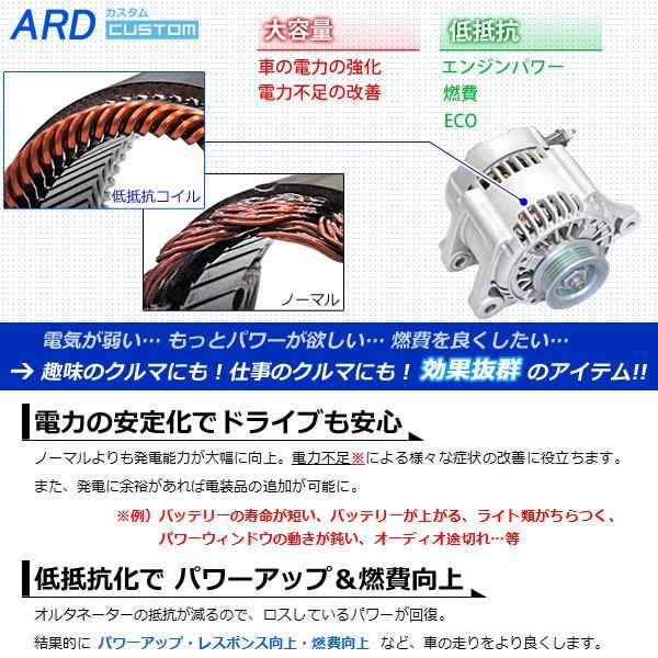 ミラココア L675S L685S 低抵抗・高出力 オルタネーター 80A RR80-KF4