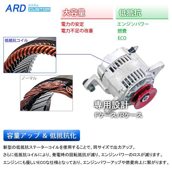 ロードスター NA6CE 低抵抗・高出力 オルタネーター 80A アルミ