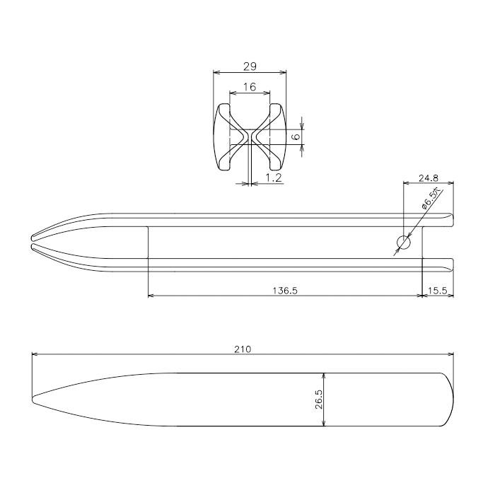 アバリ 網針 200mm 特殊ステンレス 取寄品 浅野金属工業 AK18055
