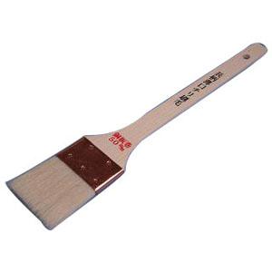 長柄薄口チリ刷毛 銅板巻 白毛 50mm イノウエ IS-1000 | 