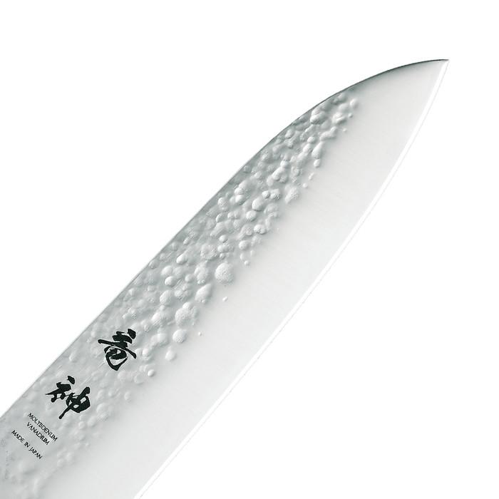 竜神 高級料理用包丁 槌目三徳 180mm 取寄品 大真産業 RM-HAM-STの画像