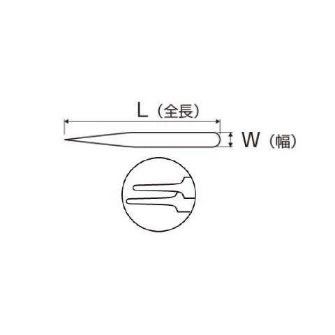ステンレスピンセット 先細型120mm(SUS304) ANEX 兼古製作所 No.202｜arde｜02