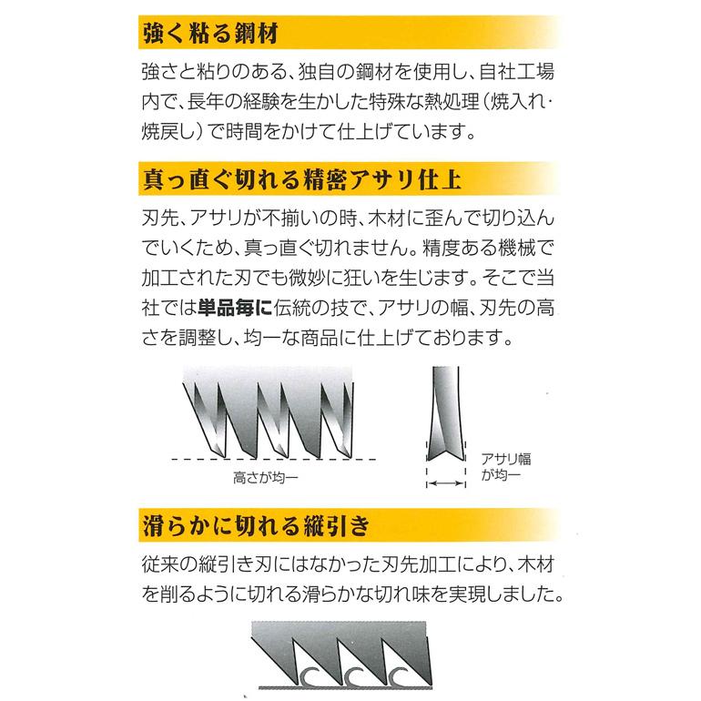 光川大造作 本職用 細目 細巾両刃鋸 7寸目 195mm カネジュン |  | 01