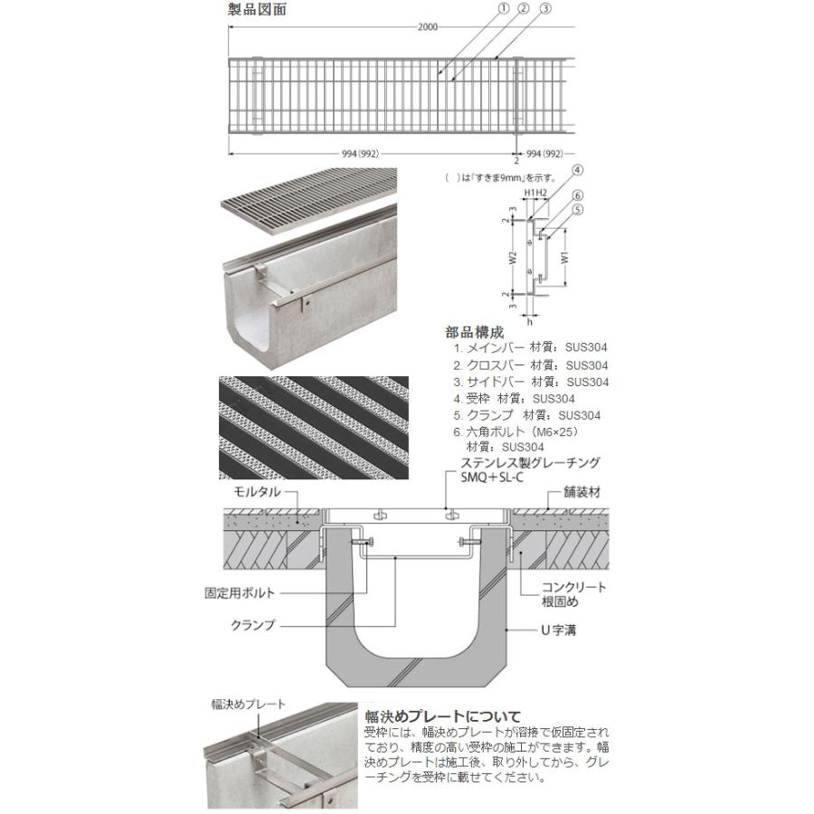 カネソウ グレーチング細目ノンスリップ カネソウ スチール製グレーチング 細目滑り止め模様付 横断溝・側溝用 QXB-17019 1枚  574-1789 直送品 - アスクル ■カネソウ スチール製グレーチング 細目滑り止め模様付 かさあげ型 JIS型側溝用〔品番:QXJ5138A〕【3438500:0】[法人・事業所限定][外直送元][店頭受取不可]