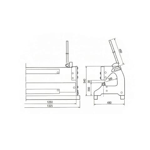 折曲機 モリペット V-2 上刃分割式 0.5×1200mm ※メーカー直送品 盛光 