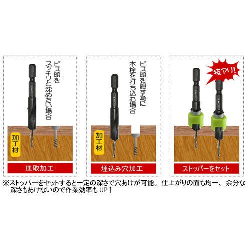 皿取錐＆埋木錐セット 3.5×10mm 普通鋼 スターエム 58S-S3510 |  | 01
