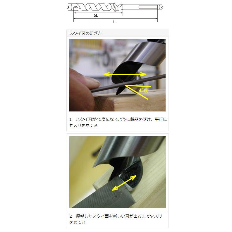 ロングドリル 木工用 13.0×500mm スターエム 5L-130 |  | 01