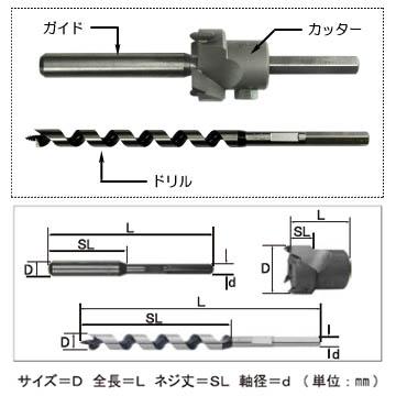 超硬座掘錐 小口径 ドリル付 12mm×40mm スターエム 28S-D1240 |  | 01