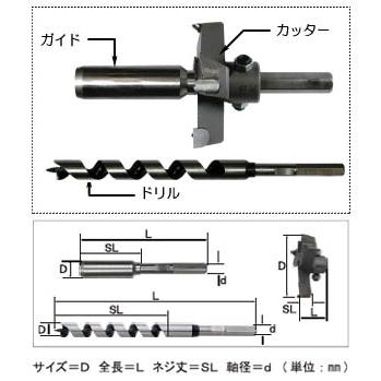 超硬座掘錐 大口径 ドリル付 18mm×85mm スターエム 28L-D1885 |  | 01