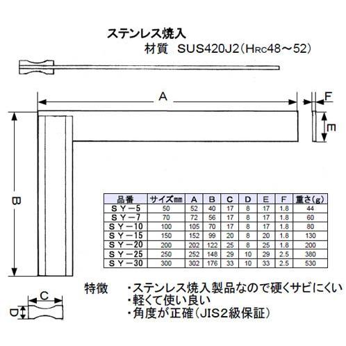 焼入スコヤ 300mm 松井精密 SY-30 : 大工道具・金物の専門通販アルデ