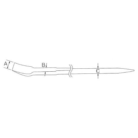 強力型金テコ 60×1200mm モクバ D-21の画像