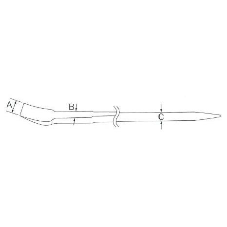 強力金型テコ 65×1500mm モクバ D-21の画像