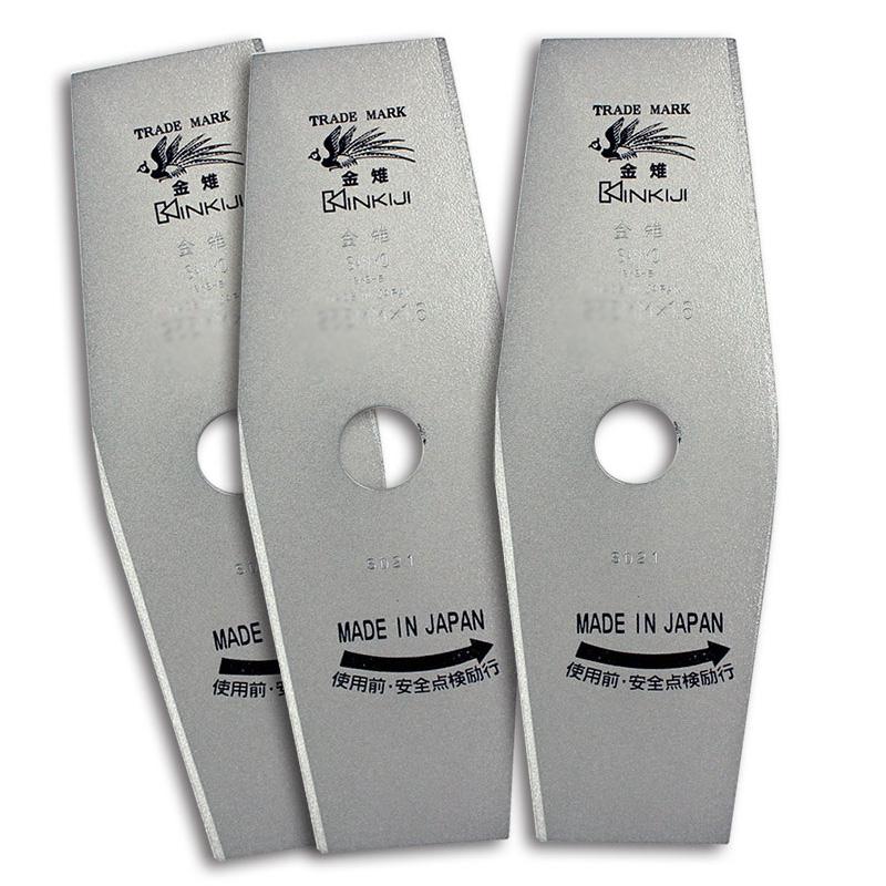 刈払機用回転刈刃 金雉 2枚刃 シルバー仕上 外径305mm×厚み1.6mm (3枚