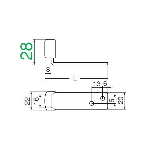 ステン チェンジ戸当りB形28 サイズ75mm ソフトミラー 1個価格 ※メーカー取寄品 シロクマ RS-21｜arde｜02