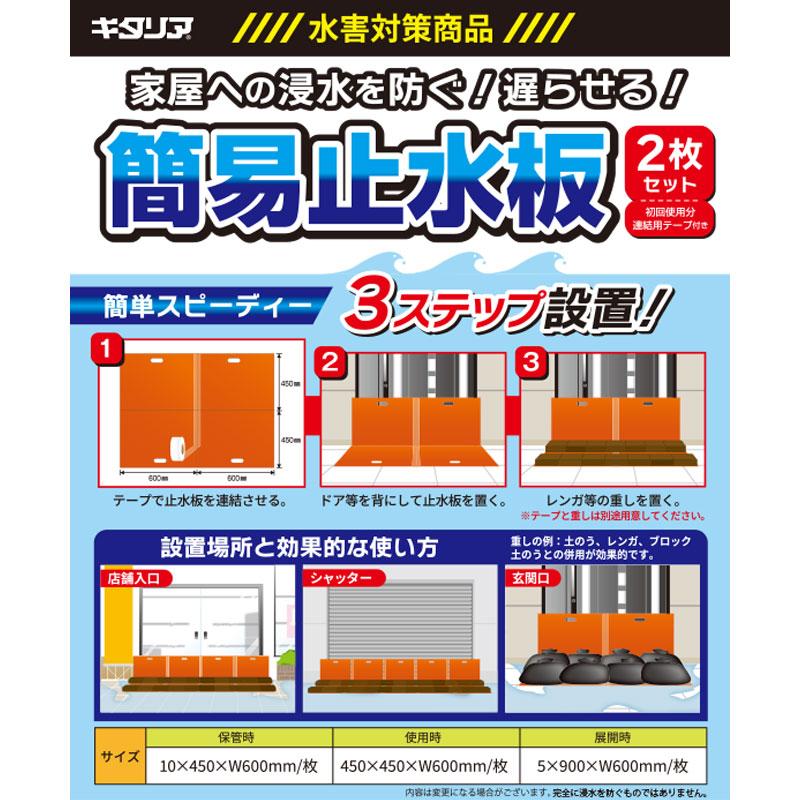 簡易止水板 20枚(2枚組 x 10組価格) メーカー直送 個人宅不可 北川工業