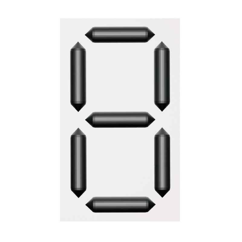 くるっと3D数字札 KDS-201 4個セット 88×53×16mm 裏面マグネット付き