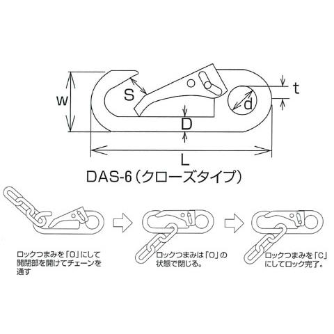 ステンレス金具 ロックスナップ(クローズタイプ)20個価格 水本機械 DAS-6_1