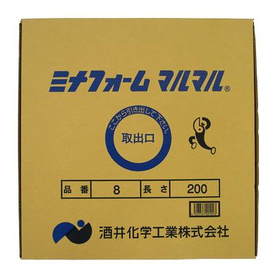 ミナフォーム マルマル 8mm ホワイト 200m巻 目地バックアップ材 酒井化学 No.8 |  | 01