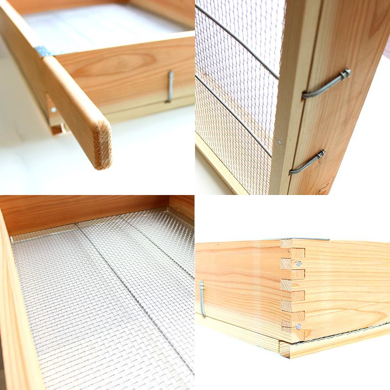 角トーシ 角ふるい セット(砂ふるい＋ふるい台) 目寸法1.0分(3mm) 角フルイ 木製 木枠 アルデ arde9999 |  | 02