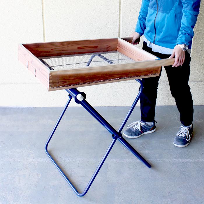 角トーシ 角ふるい セット(砂ふるい＋ふるい台) 目寸法1.0分(3mm) 角フルイ 木製 木枠 アルデ arde9999 |  | 04