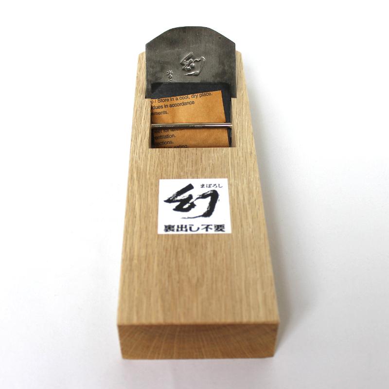 伝統大鉋 『幻』 青紙1号鋼 裏出不要 70mm（白樫・9寸5分） 磨き 