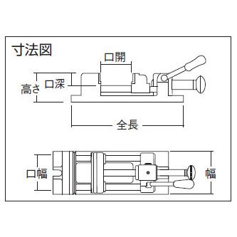 クイックグリップバイス(Q型)口開100mm トラスコ QU-100 : 大工道具