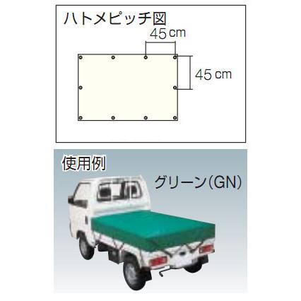 北川景子 トラックシートα(2tトラック用)2.3×3.6M シルバー トラスコ TS-2TA-SV