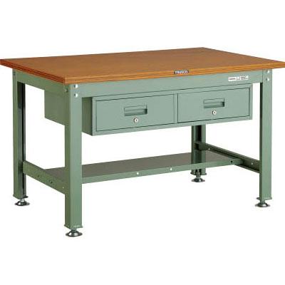 中量作業台 1200kg型 2列引出付 ダップ天板 1200×750×740mm 代引不可 