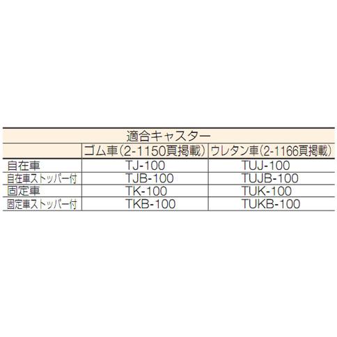 中量棚キャスターベースユニット(径100mm用)M1.5型専用奥行450mm用(1セット価格) トラスコ CUD-M1.5-445の画像