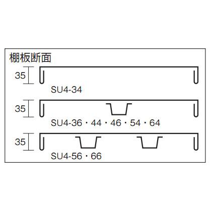 SUS430ステンレス軽量棚用棚板 1200×450mm【代引不可・メーカー直送品 車上渡し品】 トラスコ SU4-44の画像