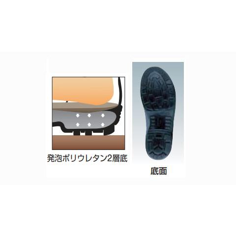 静電安全靴　編上靴　黒　シモン　7522S25.0　25.0cm