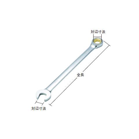 ラチェットコンビネーションレンチ(ロングタイプ)呼び：19 トラスコ TGRW19L｜arde｜02