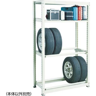 タイヤラック M3型中量棚 1800×571×H1800 2段＋タイヤ2段 トラスコ M3-6662Y2_2